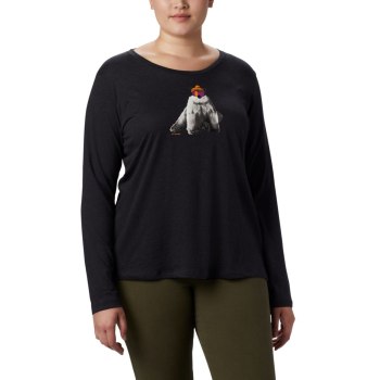 Columbia Ruby Falls Long Sleeve Plus Size, Sudaderas Negros Para Mujer | 245386-FCV